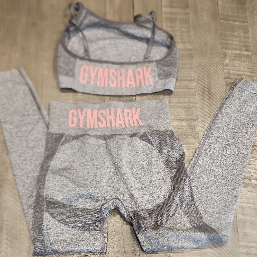 Gymshark Gray and Pink Activewear Set